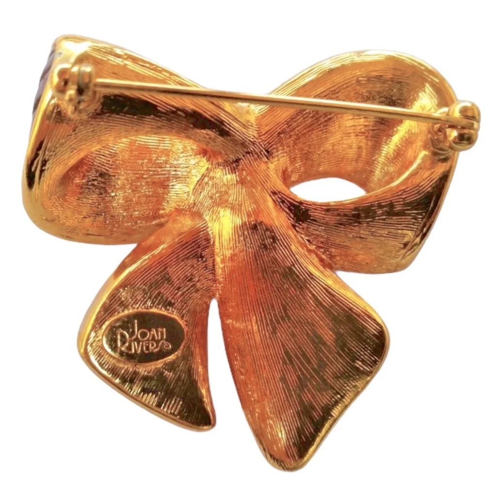 JOAN RIVERS Vintage Bow Brooch